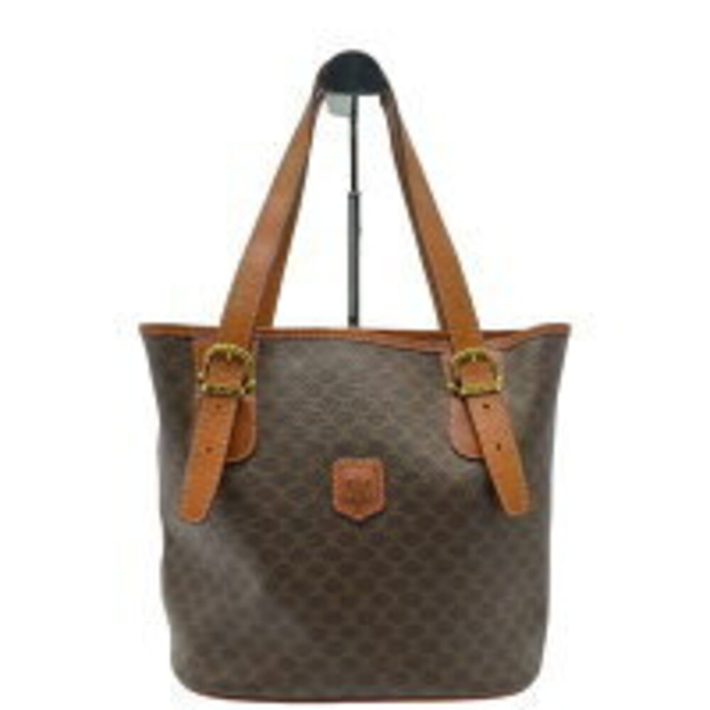 CELINE Macadam Handbag Tote Bag All over Brown